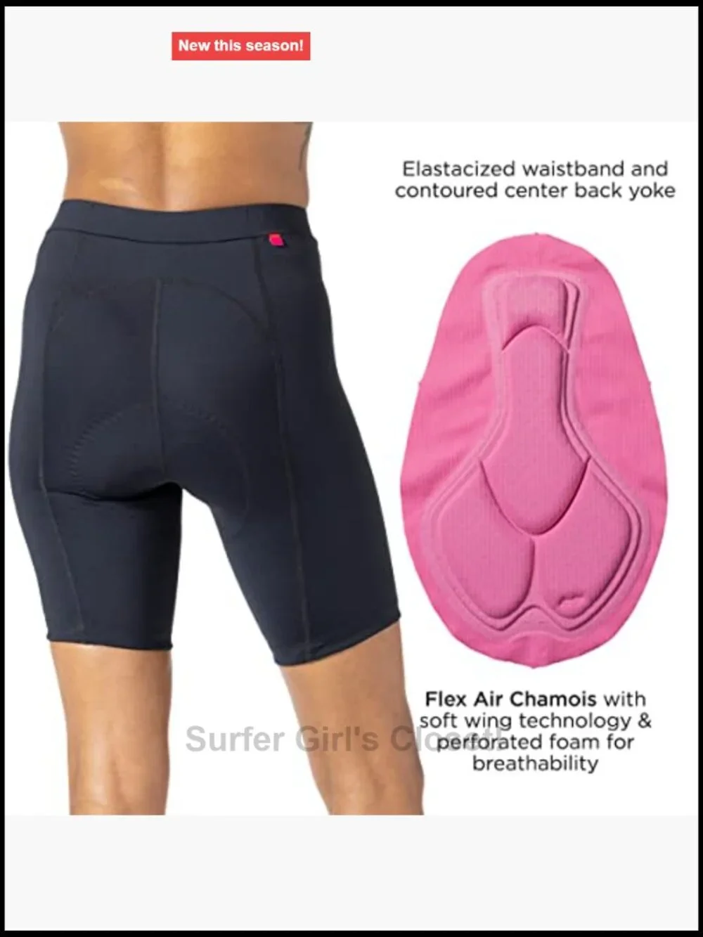 Padded Cycling Bike Shorts for Women 8.5 Inseam Silicone Leg Gripper